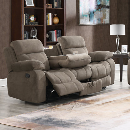 Canapé modulable Myleene Mocha avec table rabattable