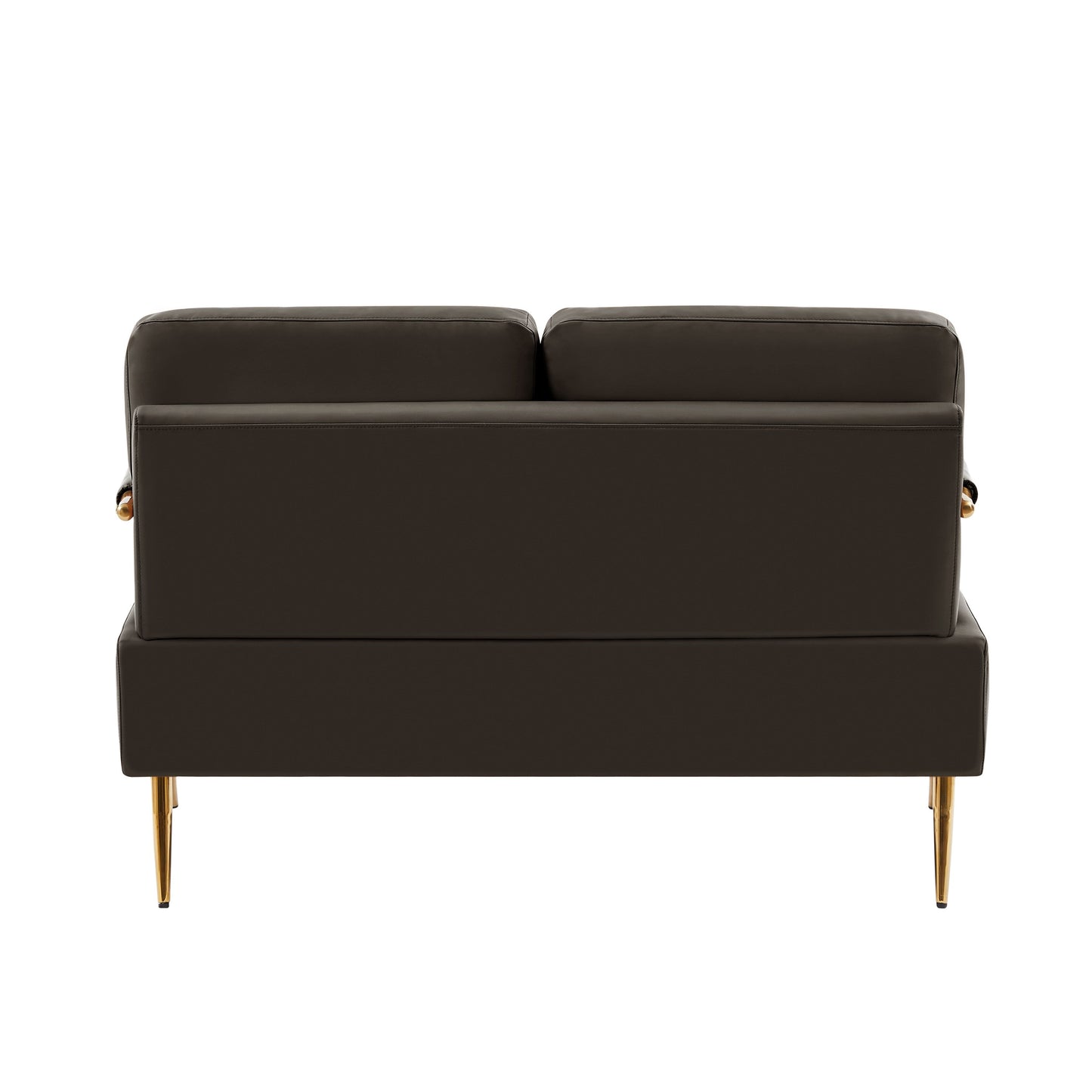 Canapé causeuse en tissu café adapté aux animaux de compagnie avec coussin amovible