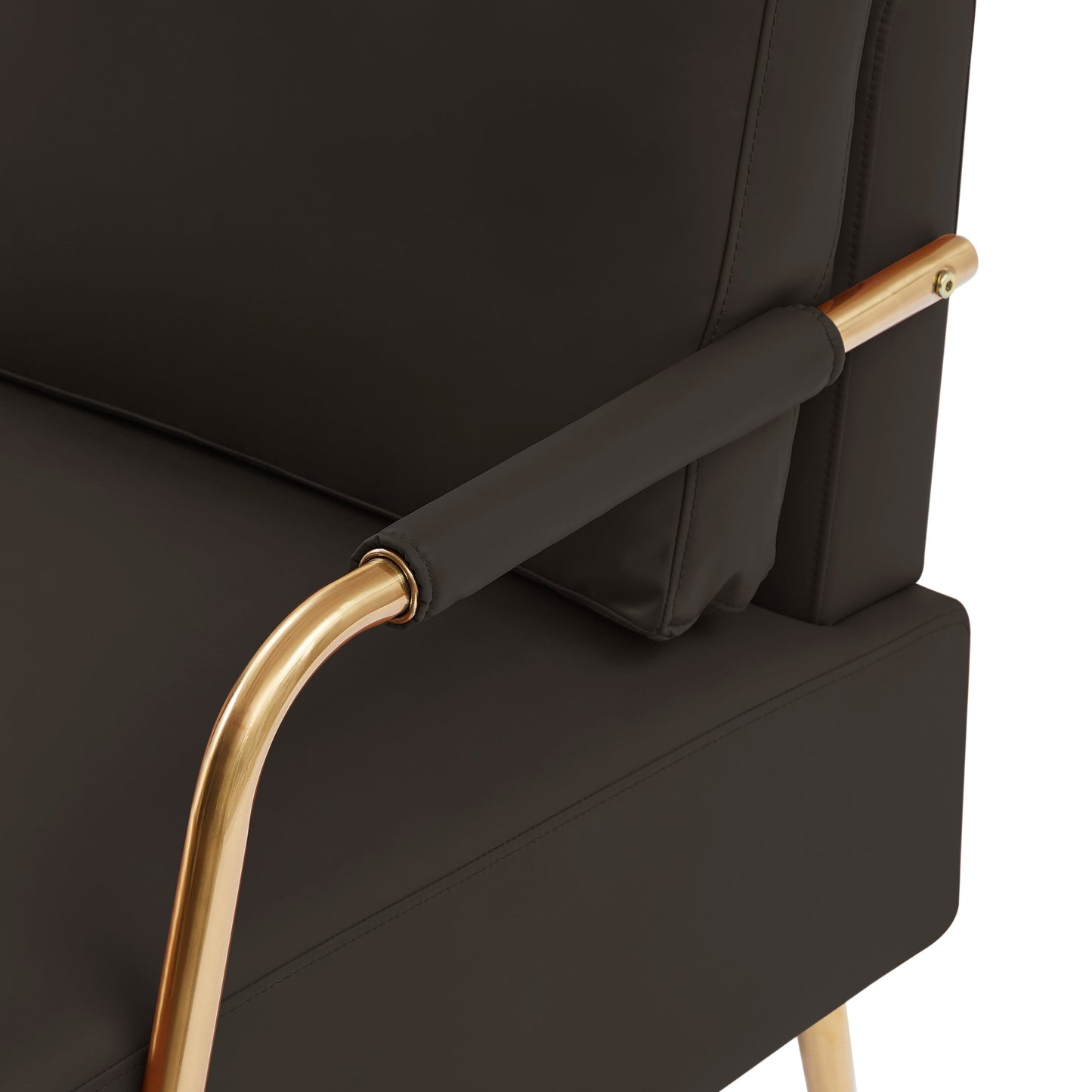 Canapé causeuse en tissu café adapté aux animaux de compagnie avec coussin amovible