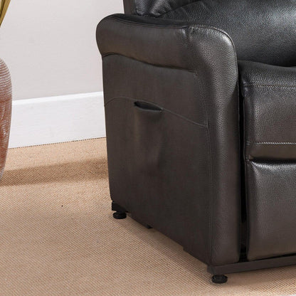 Fauteuil releveur électrique inclinable Colby gris anthracite foncé