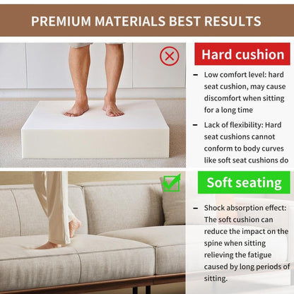 Canapé polyvalent en bois massif compressible de 111,81 pouces pour un style de vie moderne, 4 places