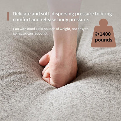 Canapé polyvalent en bois massif compressible de 111,81 pouces pour un style de vie moderne, 4 places