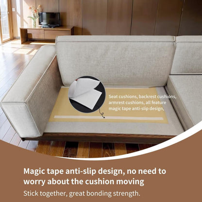 Canapé polyvalent en bois massif compressible de 111,81 pouces pour un style de vie moderne, 4 places