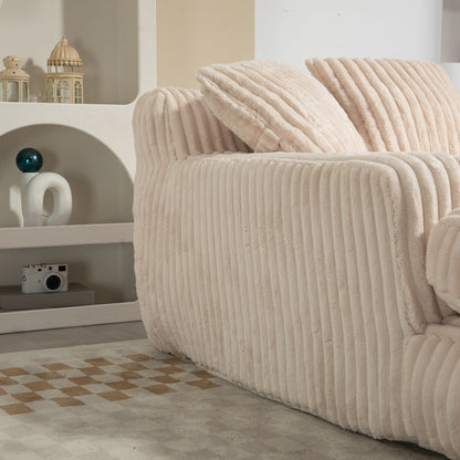 Canapé-lit en velours côtelé avec rembourrage en éponge hautement élastique, sans installation pour le salon