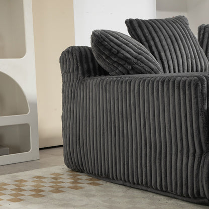 Canapé-lit en velours côtelé avec rembourrage en éponge hautement élastique, sans installation pour le salon