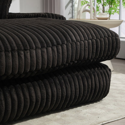 Canapé-lit en velours côtelé avec rembourrage en éponge hautement élastique, sans installation pour le salon