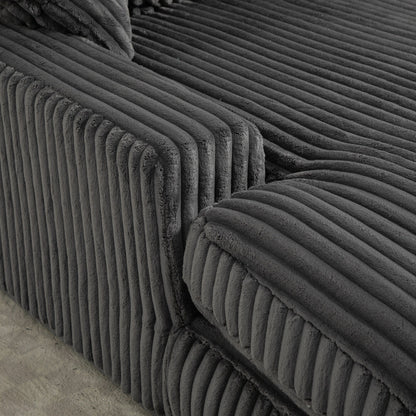 Canapé-lit en velours côtelé avec rembourrage en éponge hautement élastique, sans installation pour le salon