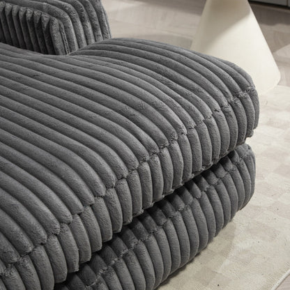 Canapé-lit en velours côtelé avec rembourrage en éponge hautement élastique, sans installation pour le salon