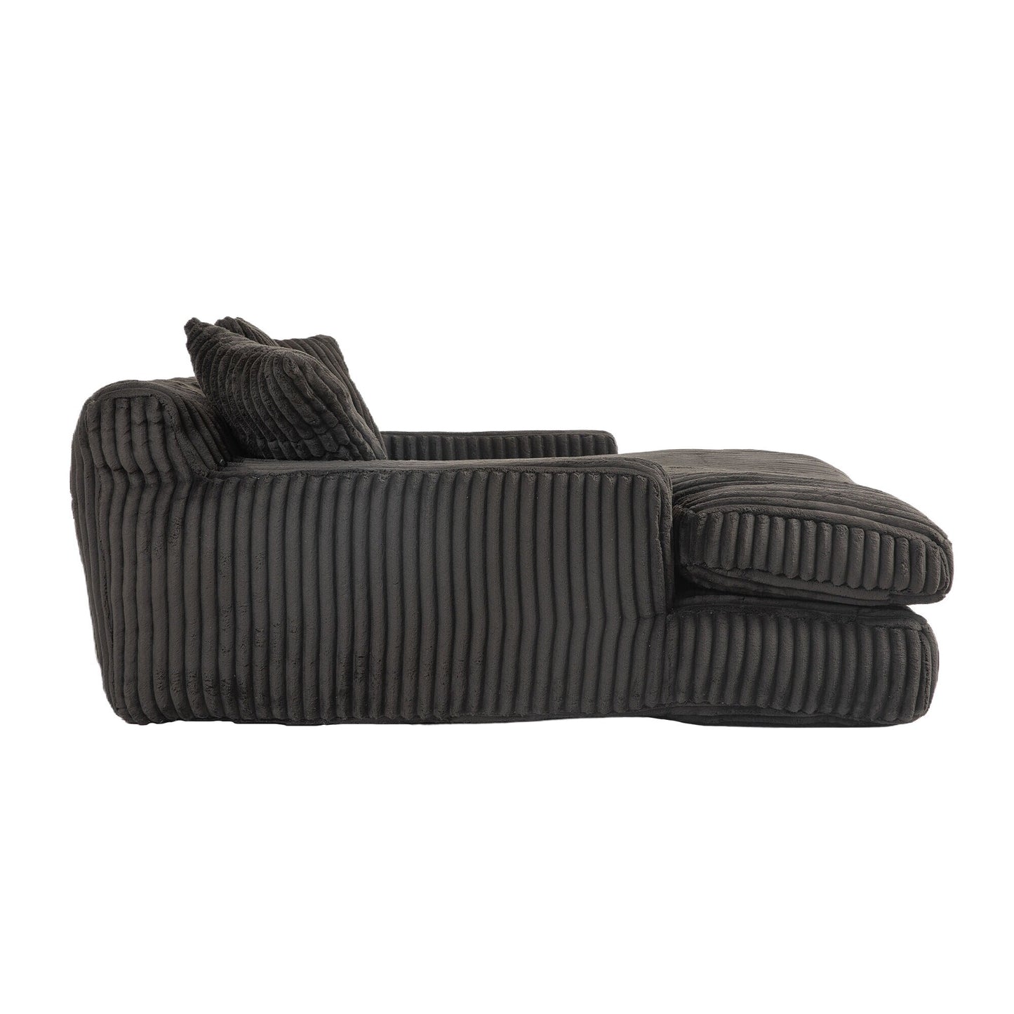 Canapé-lit en velours côtelé avec rembourrage en éponge hautement élastique, sans installation pour le salon