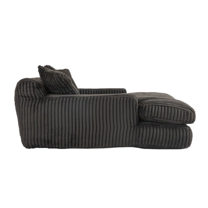 Canapé-lit en velours côtelé avec rembourrage en éponge hautement élastique, sans installation pour le salon