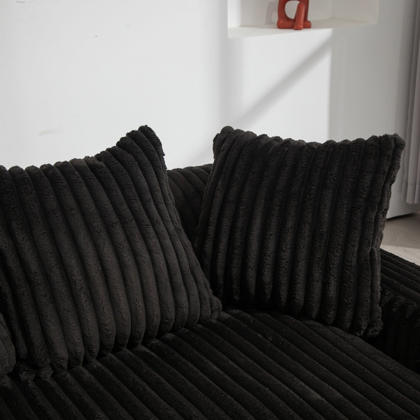 Canapé-lit en velours côtelé avec rembourrage en éponge hautement élastique, sans installation pour le salon