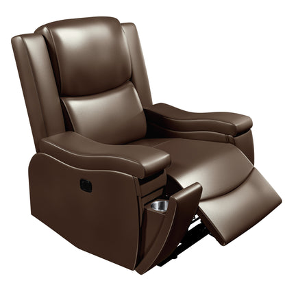 Fauteuil inclinable simple confortable avec porte-gobelet et fonction d'inclinaison manuelle