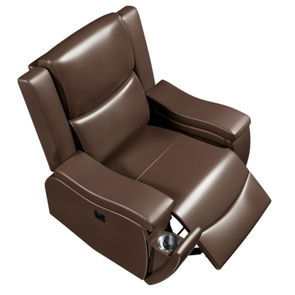 Fauteuil inclinable simple confortable avec porte-gobelet et fonction d'inclinaison manuelle