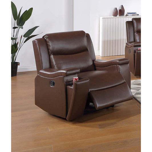 Fauteuil inclinable simple confortable avec porte-gobelet et fonction d'inclinaison manuelle