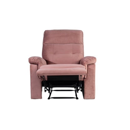 Fauteuil inclinable simple confortable avec poignée manuelle et revêtement en velours pour une détente ultime