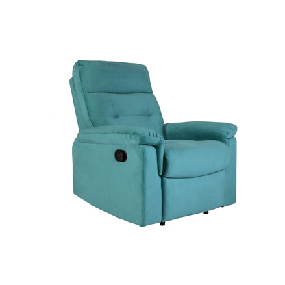 Fauteuil inclinable simple confortable avec poignée manuelle et revêtement en velours pour une détente ultime