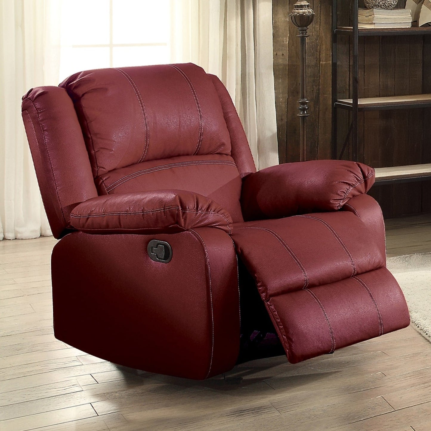 Fauteuil inclinable à bascule confortable en cuir synthétique