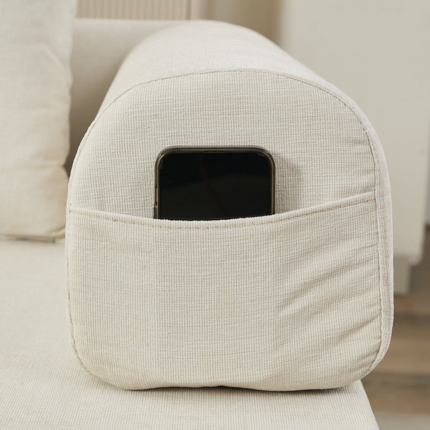 Canapé-lit convertible confortable avec matelas pliant, canapé-lit de sol, canapé de sol en chenille avec accoudoir, canapé de salon