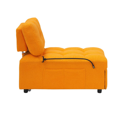 Canapé compact en tissu Teddy - Canapé convertible de 40,20 pouces pour petits espaces dans le salon ou le bureau