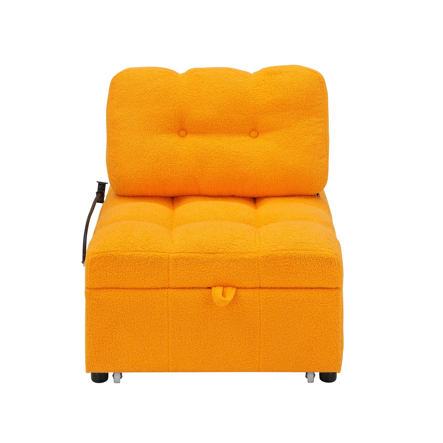 Canapé compact en tissu Teddy - Canapé convertible de 40,20 pouces pour petits espaces dans le salon ou le bureau