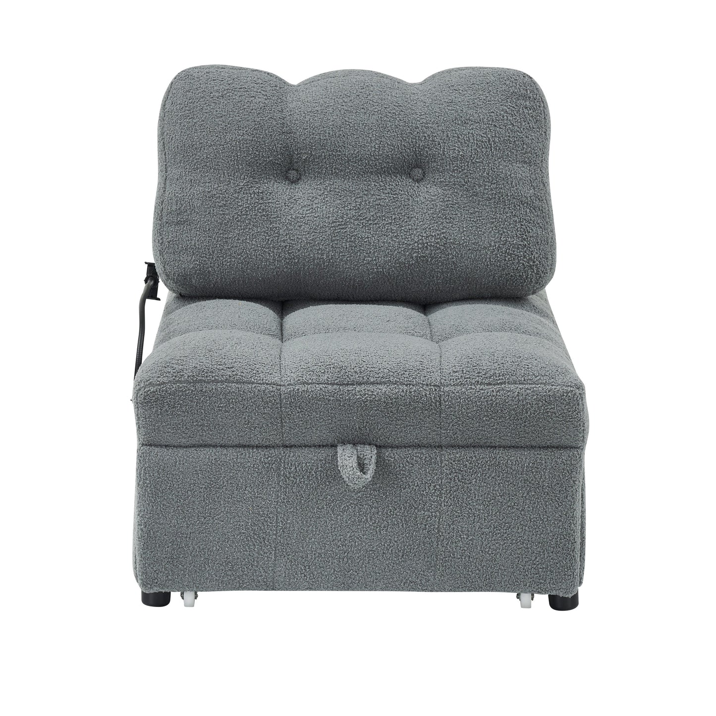 Canapé compact en tissu Teddy - Canapé convertible de 40,20 pouces pour petits espaces dans le salon ou le bureau