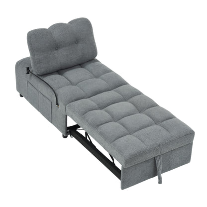 Canapé compact en tissu Teddy - Canapé convertible de 40,20 pouces pour petits espaces dans le salon ou le bureau