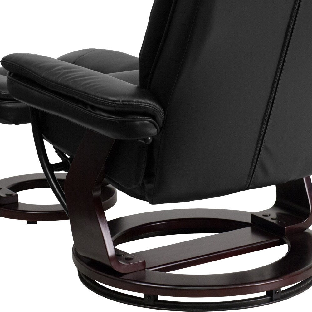 Fauteuil inclinable contemporain rembourré multi-positions avec pouf