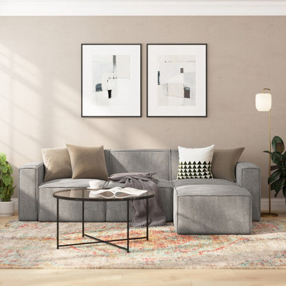 Canapé sectionnel modulaire contemporain sans accoudoirs - 36,75 P x 28,25 L x 28 H