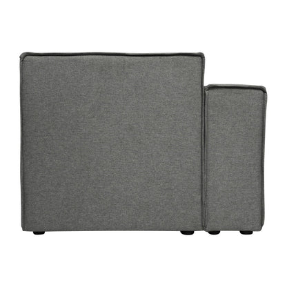 Canapé sectionnel modulaire contemporain, chaise côté gauche avec accoudoir