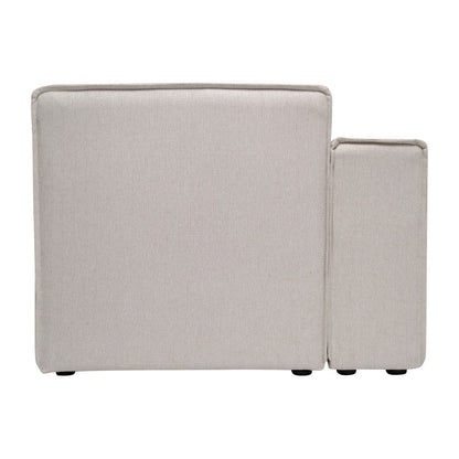 Canapé sectionnel modulaire contemporain, chaise côté gauche avec accoudoir