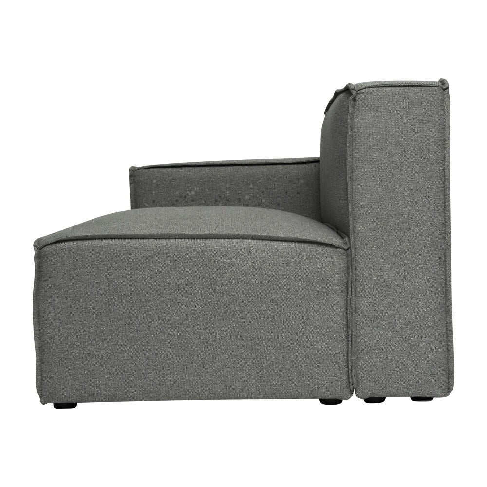 Canapé sectionnel modulaire contemporain, chaise côté gauche avec accoudoir