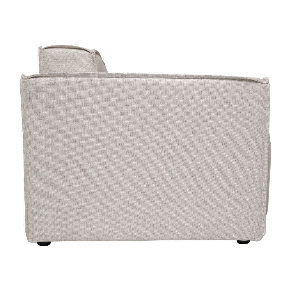 Canapé sectionnel modulaire contemporain, chaise côté gauche avec accoudoir