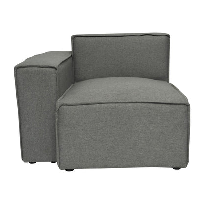 Canapé sectionnel modulaire contemporain, chaise côté gauche avec accoudoir
