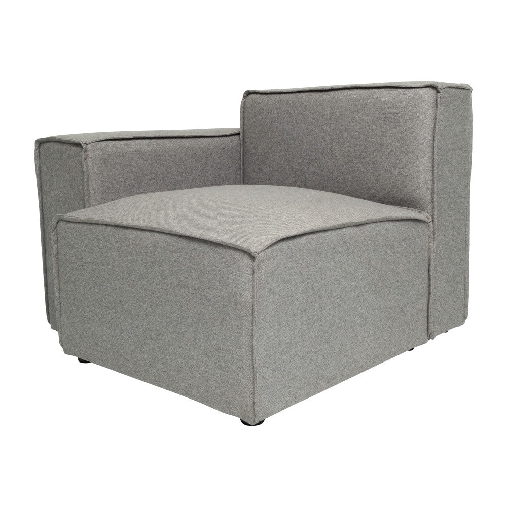 Canapé sectionnel modulaire contemporain, chaise côté gauche avec accoudoir
