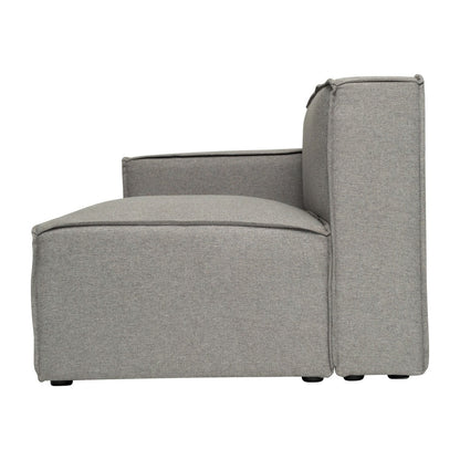 Canapé sectionnel modulaire contemporain, chaise côté gauche avec accoudoir