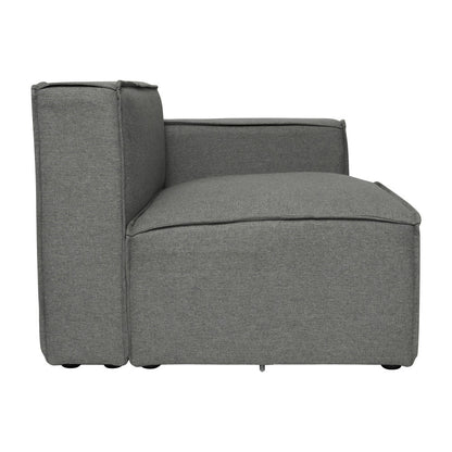 Canapé sectionnel modulaire contemporain, chaise côté droit avec accoudoir