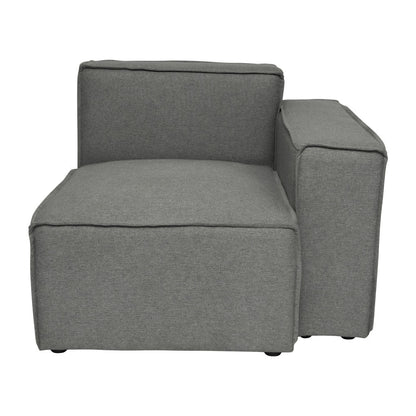 Canapé sectionnel modulaire contemporain, chaise côté droit avec accoudoir
