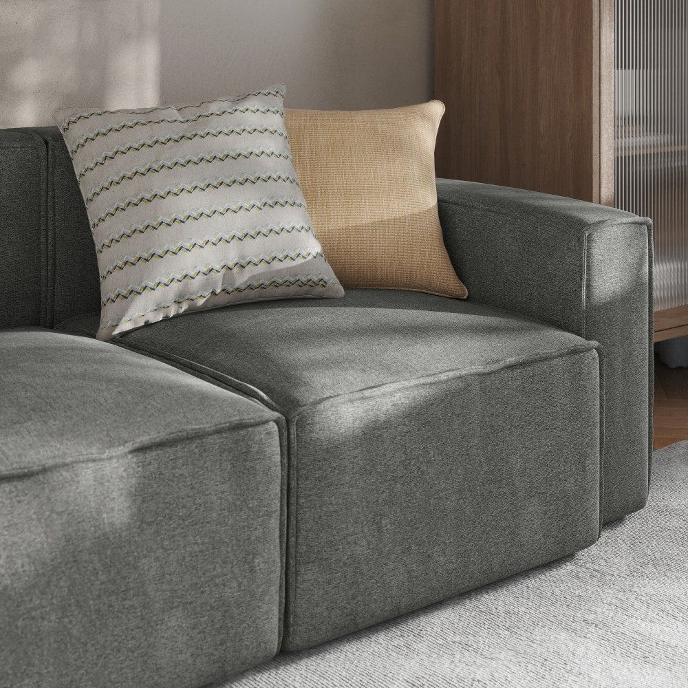 Canapé sectionnel modulaire contemporain, chaise côté droit avec accoudoir