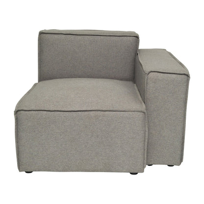 Canapé sectionnel modulaire contemporain, chaise côté droit avec accoudoir