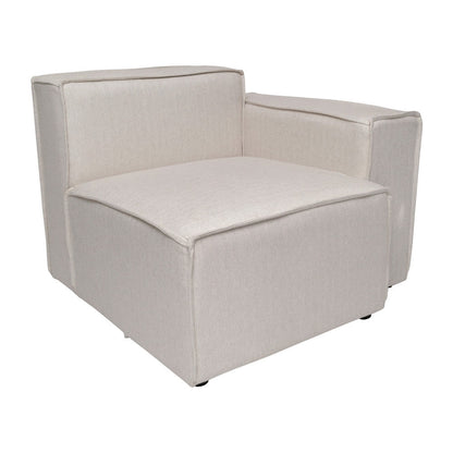 Canapé sectionnel modulaire contemporain, chaise côté droit avec accoudoir
