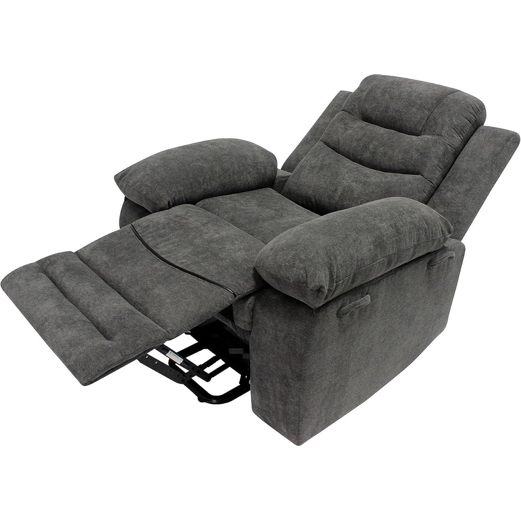 Fauteuil releveur inclinable électrique contemporain avec accoudoirs et dossier coussinés