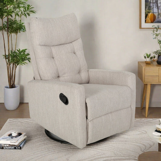 Fauteuil inclinable contemporain avec dossier pivotant et planeur