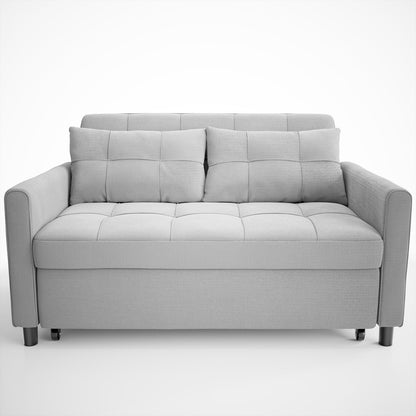 Canapé-lit convertible 3 en 1, chaise longue, causeuse avec lit escamotable, velours/tissu