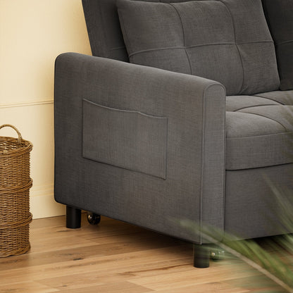 Canapé-causeuse convertible 3 en 1 avec lit escamotable