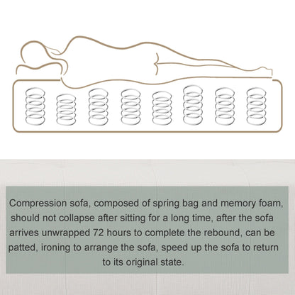 Canapé convertible modulable en U 104,32 x 70,86 cm avec méridienne, pouf et éponge compressée pour le salon