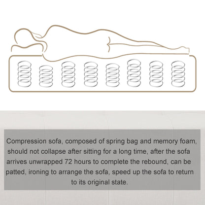 Canapé convertible modulable en U 104,32 x 70,86 cm avec méridienne, pouf et éponge compressée pour le salon