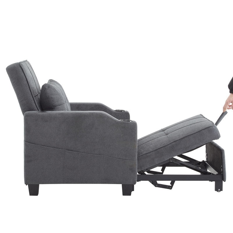 Fauteuil-lit, canapé-lit 3 en 1, fauteuil inclinable réglable, fauteuil, canapé, lit, linge de maison