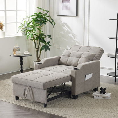 Fauteuil-lit, canapé-lit 3 en 1, fauteuil inclinable réglable, fauteuil, canapé, lit, linge de maison