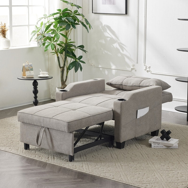 Fauteuil-lit, canapé-lit 3 en 1, fauteuil inclinable réglable, fauteuil, canapé, lit, linge de maison