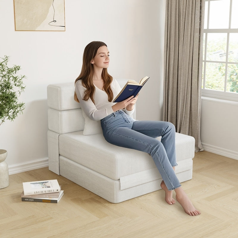 Canapé sectionnel convertible en velours côtelé à compression (ensemble de 3)